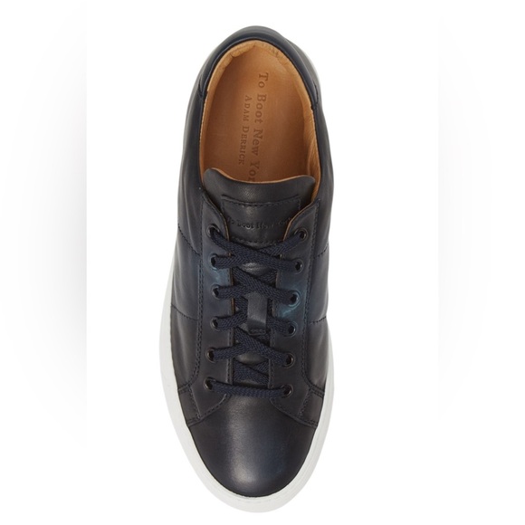To Boot New York Men’s 11.5 Derrick Navy Leather Sneakers – Made in Italy - Picture 9 of 10